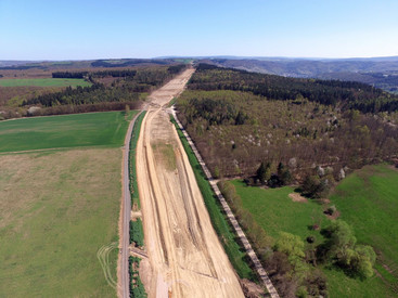 Fotostrecke: Bau der Strecke der B 50neu
